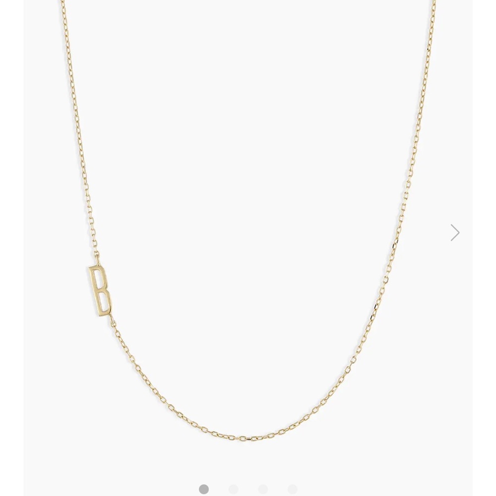 Gorjana 14k Gold Alphabet Necklace letter B
